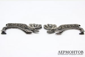 Фигурки Лоси. Серебро, скань. Россия, Красносельский ювелирный завод, 1990е гг.