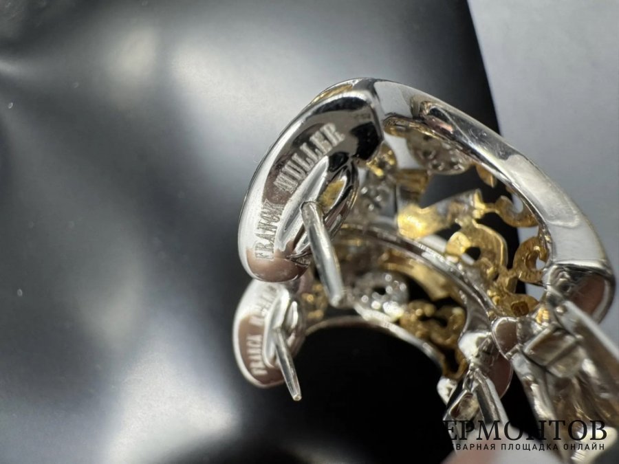 Серьги «Talisman» с бриллиантами. Белое и жёлтое золото 750 пробы, Franck Muller