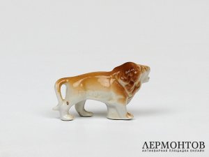 Статуэтка «Лев». Фарфор, Lippelsdorf, Германия, 1950–1970 годы