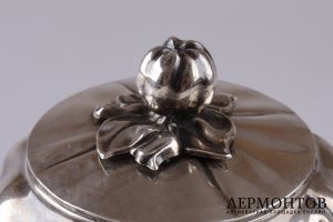 Сахарница в стиле барокко. Debain et Flamant, Серебро 950. XIX век. Франция
