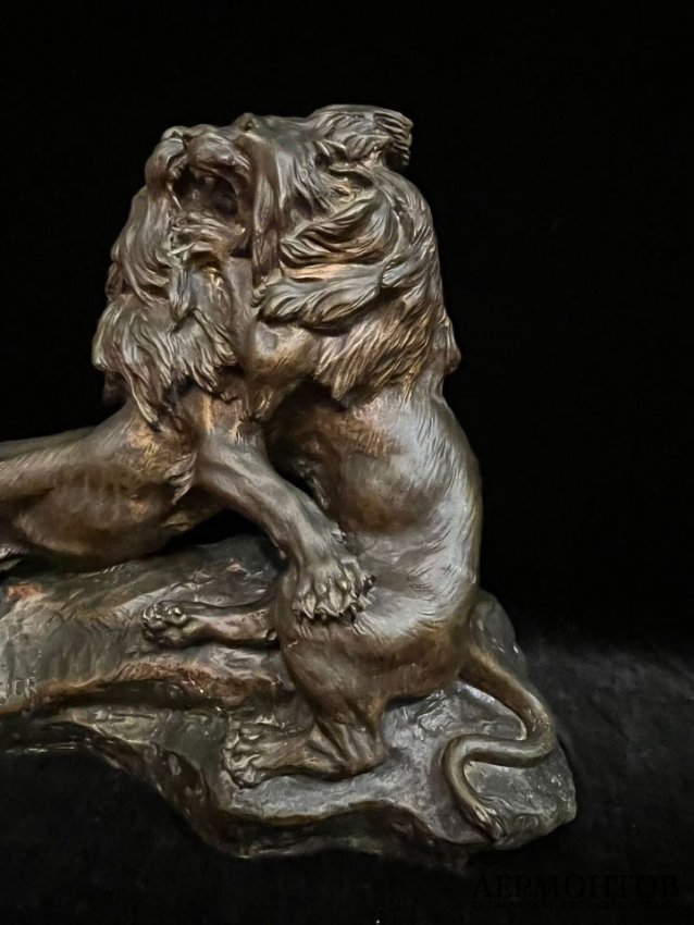 Скульптура Львы. Франция, Cartier, нач. 20 века. Бронза, патинирование.