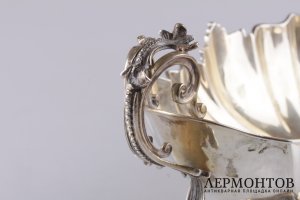 Ваза для фруктов. Серебро 800 пробы. Италия, XX век.
