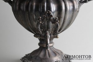 Самовар-ваза с цветами. Федор Эмме. Российская империя, XIX в.