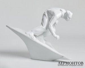 Статуэтка «Горнолыжник». Фарфор, Herend, Венгрия