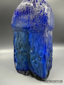 Штоф. Кобальтовое стекло, сусальное золото, Мурано, Италия, 1960–1970 годы