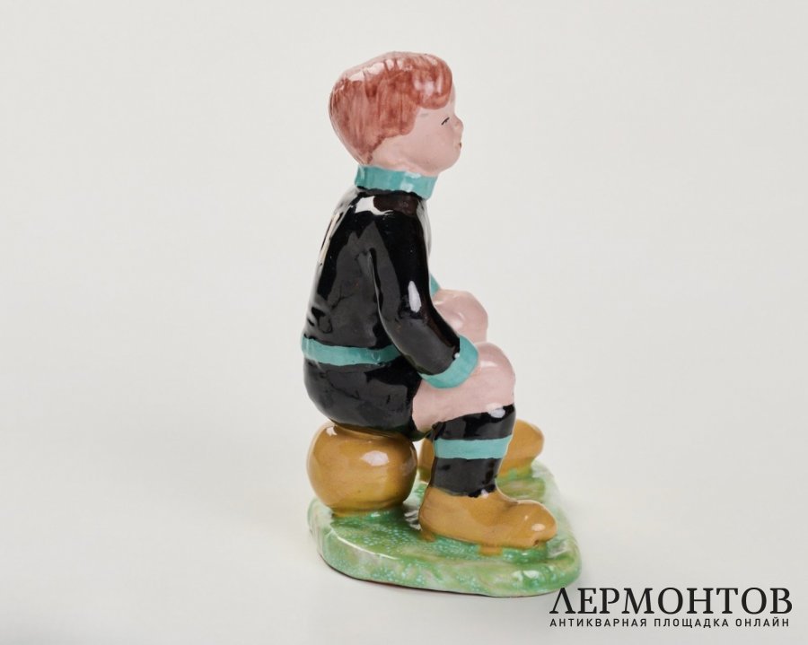 Статуэтка «Футболист». Терракота, Izsépy Margit, Венгрия, 1950-е годы