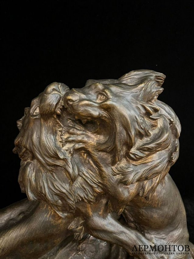 Скульптура Львы. Франция, Cartier, нач. 20 века. Бронза, патинирование.
