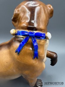 Статуэтка «Мопс». Фарфор, роспись, предположительно Meissen, Германия, конец 19 века