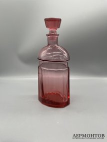 Штоф. Рубиновый хрусталь, Moser, Богемия