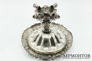 Ваза с флоральным декором. Польша, Варшава, 19 век, фирма Fraget. Металл, серебрение.