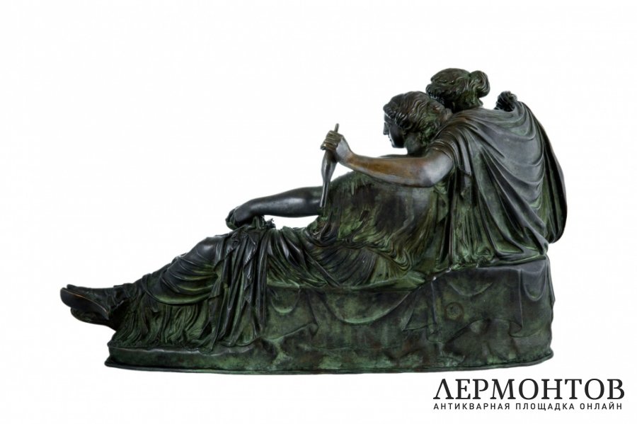 Скульптура Богини судьбы Мойры. F. Barbedienne, Франция, 19 век. Бронза.