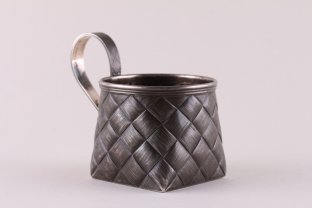 Подстаканник с имитацией плетения. Серебро 84 пробы. Россия, Санкт-Петербург, 1893 г.