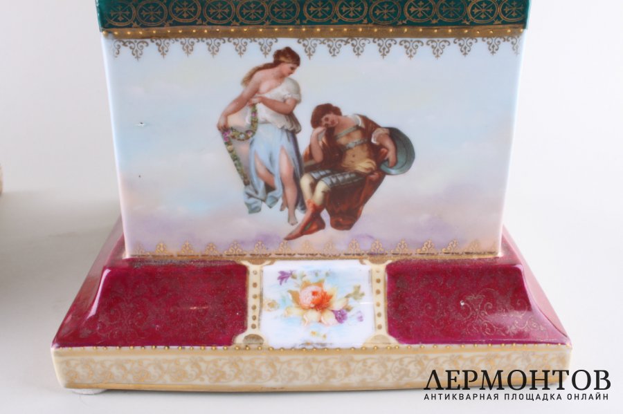 Вазы парные. Фарфор, предп. Royal Vienna, Австрия, рубеж XIX - XX вв.