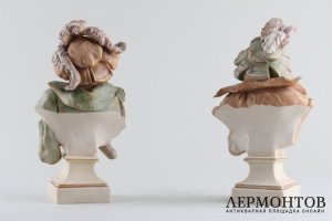 Статуэтки. Два дворянина. Фарфор. Royal DUX. Чехия. XIX в.