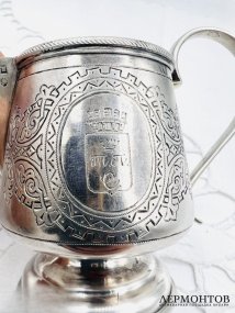 Сливочник в русском стиле. Серебро 84 пробы, М. Голощапов, Россия, 1886 год