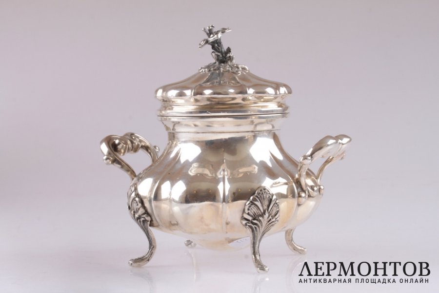 Чайный и кофейный сервиз. Серебро 800. Италия