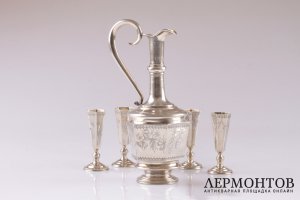 Ликерный набор Р. Аристархов. Серебро 84 пробы. Российская империя