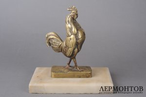 Статуэтка Петушок на подставке. Франция, авт. мод. Louis Vidal, кон. 19 в. Бронза.