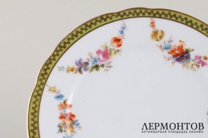 Тарелки десертные, 2 шт. Фарфор, роспись. Гарднер, Российская империя, XIX в.