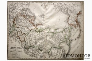 Карта. Российская империя в Европе, Азии и Америке. 1860г. Чивелли. 