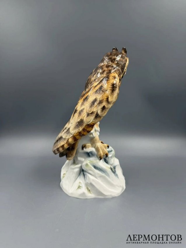 Статуэтка «Ушастая сова». Фарфор, роспись, Meissen, Э. А. Лойтериц, Германия