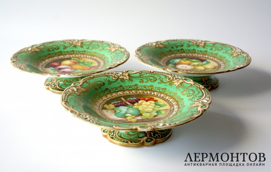 Фарфоровый десертный сервиз, 1850е годы, Англия, Ridgway