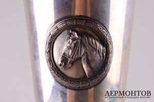 Кубок Скачки. Фирма К.Фаберже. Серебро 84 пробы. 1899-1908 гг.