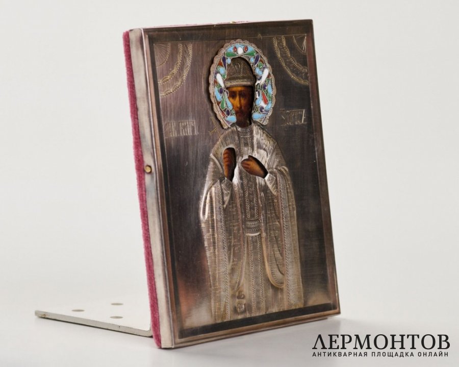 Икона «Благоверный князь Борис». Серебро, современная работа