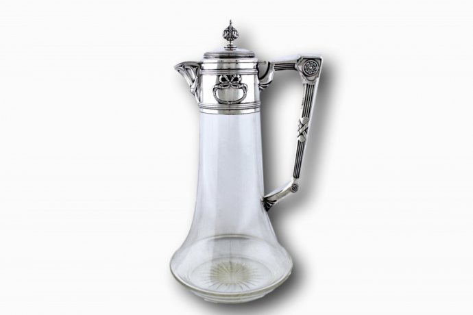 Графин в серебряной оправе. Серебро 800. Германия, XIX в.
