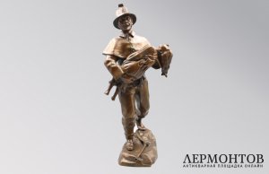 Скульптура Пожарный. Западная Европа, кон. 19 - нач. 20 в. Бронза.