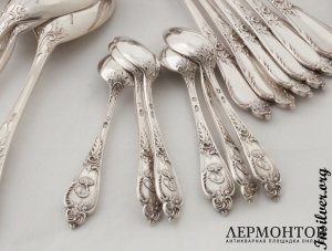 Столовый сервиз Radke. Серебро 84. Российская империя