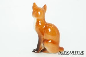 Статуэтка Лиса. СССР, ЛФЗ, автор П.П. Веселов, 1970-1986 гг. Фарфор.