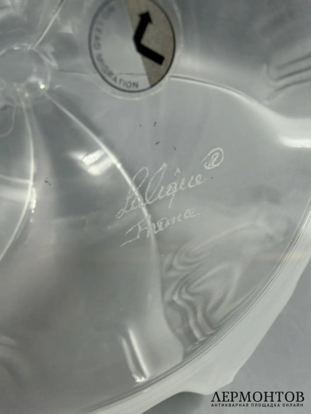 Декантер с пробкой-цветком. Хрусталь, Lalique, Франция, 20 век