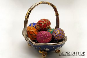 Зимняя пасхальная корзиночка. США, The Franklin Mint, по заказу Дома Фаберже