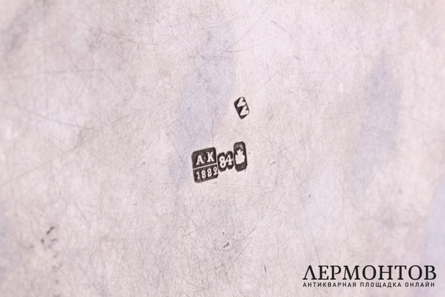 Шоколадница. Серебро 84 пробы, кость. Российская империя, 1880-е гг.
