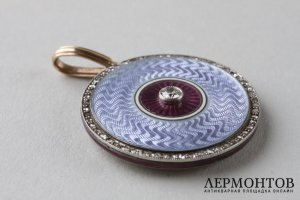Кулон. Западная Европа, кон. 19 - нач. 20 в. Алмазы, бриллианты, эмаль.