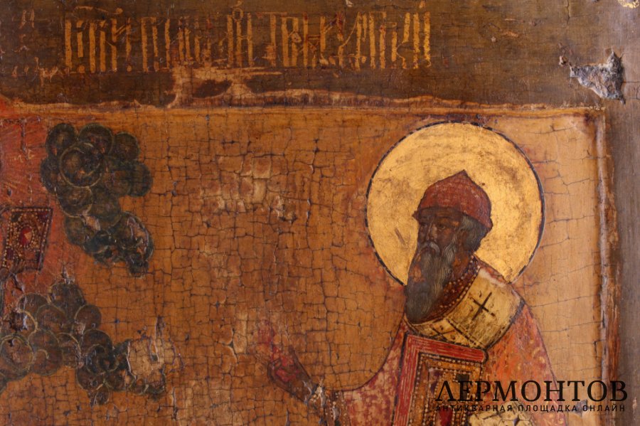 Икона. Святой Спиридон Тримифунтский. Россия, конец XVIII - нач. XIX вв.