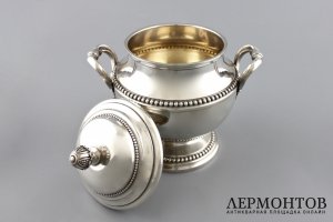 Сахарница в стиле ампир. Lappara. Серебро 950 пробы. Франция, 1900-е гг.