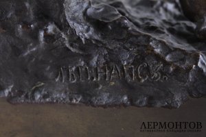 Скульптура Царский сокольничий.Бронза. Россия, Е. Напс. Отливка К.Ф.Верфель, к. 19 века