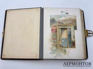 Альбом для фотографий с хромолитографиями художника Н. Каразина. Россия, 1900-е гг.