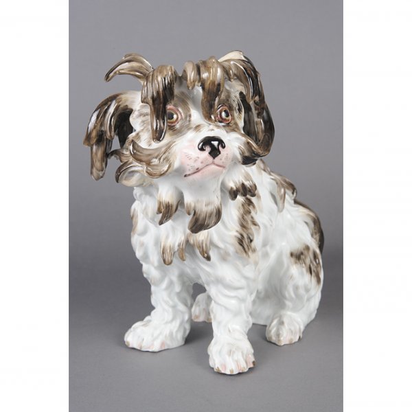 Статуэтка Болонка. Германия, Мейсен, сер. 19 в. Фарфор, роспись.