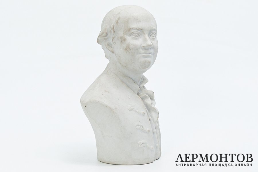 Бюст Михаила Васильевича Ломоносова. СССР, Ленинградский фарфоровый завод, 1950-е гг.