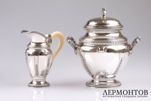 Чайный сервиз Roussel. Серебро 950 пробы. Франция
