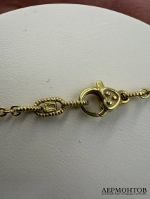 Колье с голубым топазом. Золото 750 пробы, Judith Ripka, США