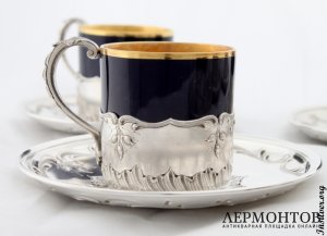 Кофейный сервиз. Серебро 950. Франция