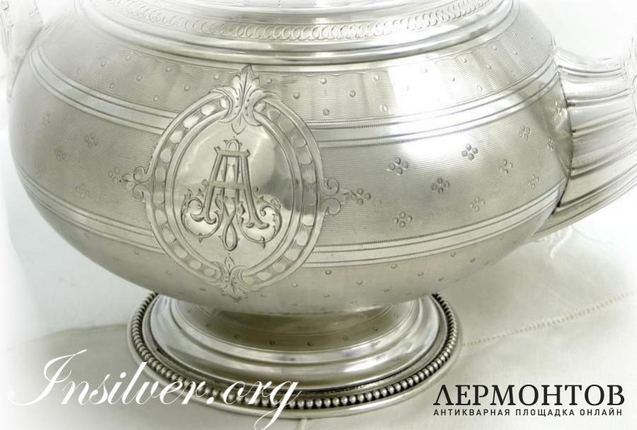 Кофейник Harleux. Серебро 950. Франция