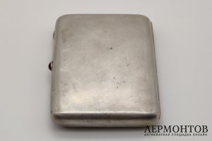 Портсигар Глухарь. Серебро 875 пр. СССР, Москва, Артель Московский Ювелир, 1950-е гг.