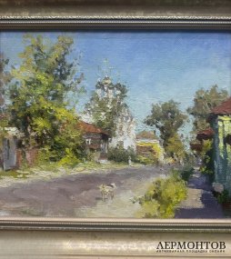 Картина «Посадская улица» (Коломна). Холст, масло, И. Комаровский, 1996 год