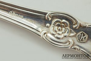Набор столовых приборов на 6 персон Серебряная Роза. СССР, Кольчугино, 1970-1990 гг.