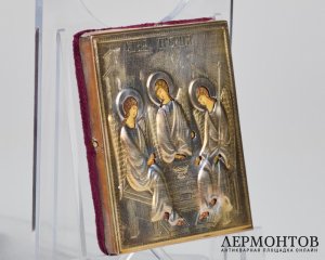 Икона «Святая Троица». Серебро с позолотой, современная работа